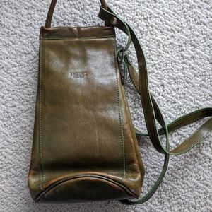 I. Medici Italian Leather Backpack Olive Green